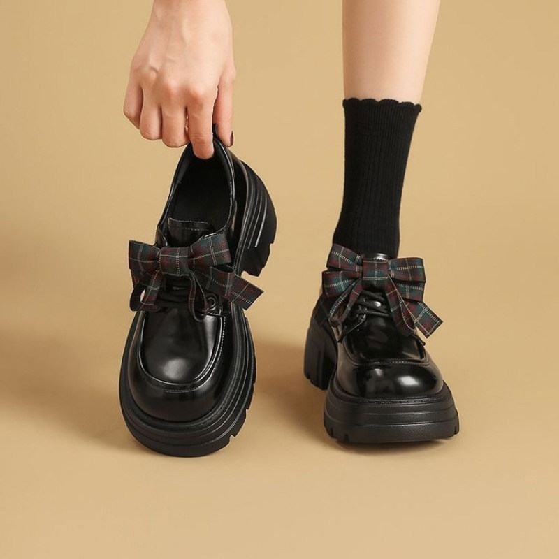 Oxford Lace Up Women - Dames Oxford schoenen met zoete ruitjesprint,