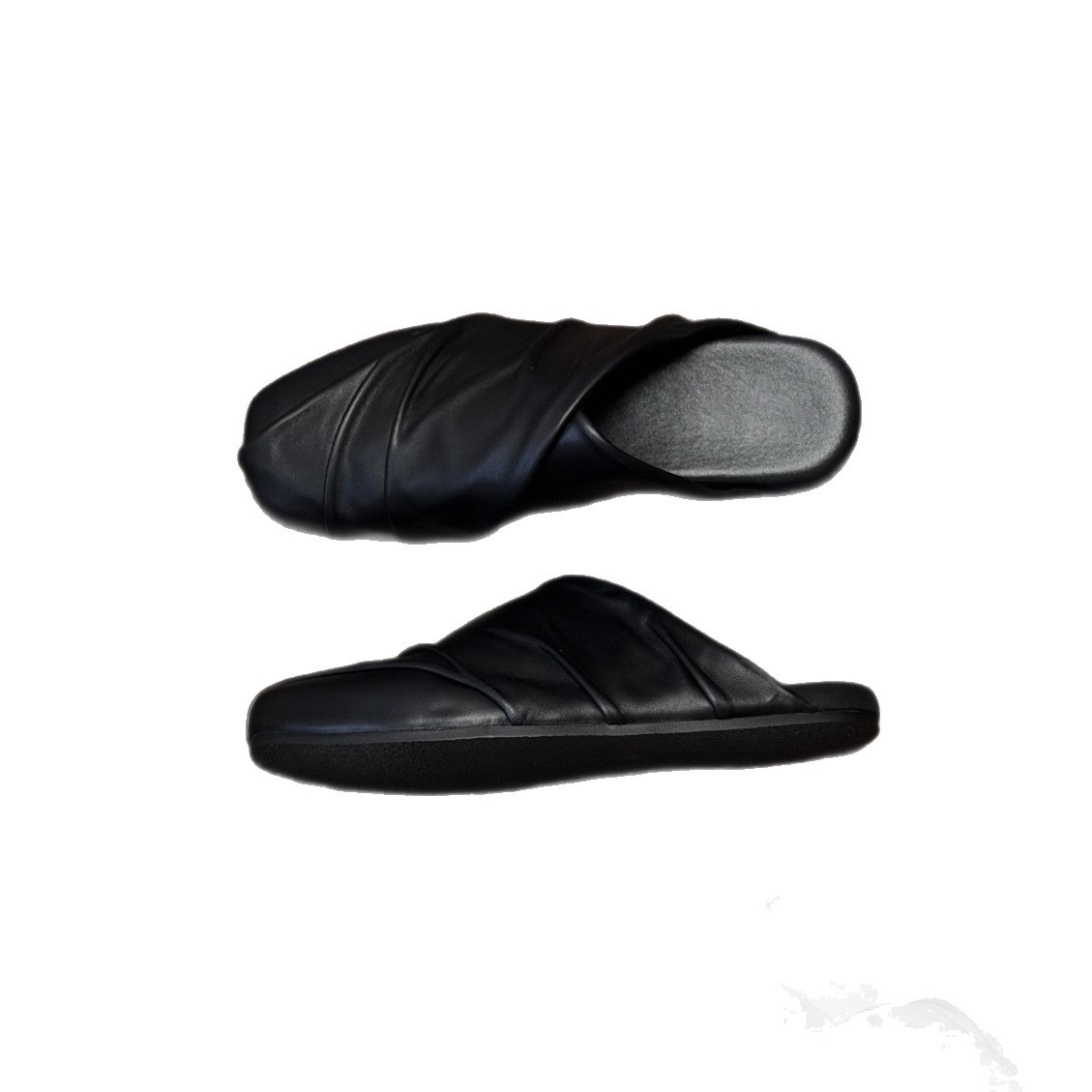 Zwarte vintage leren schoenen, - Mule Slip On recensie en prijs