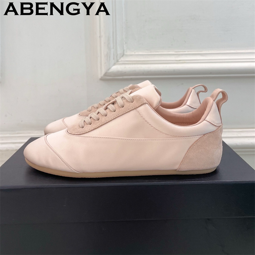 Roze satijnen ronde neus veter - Oxford Lace Up Women recensie en prijs