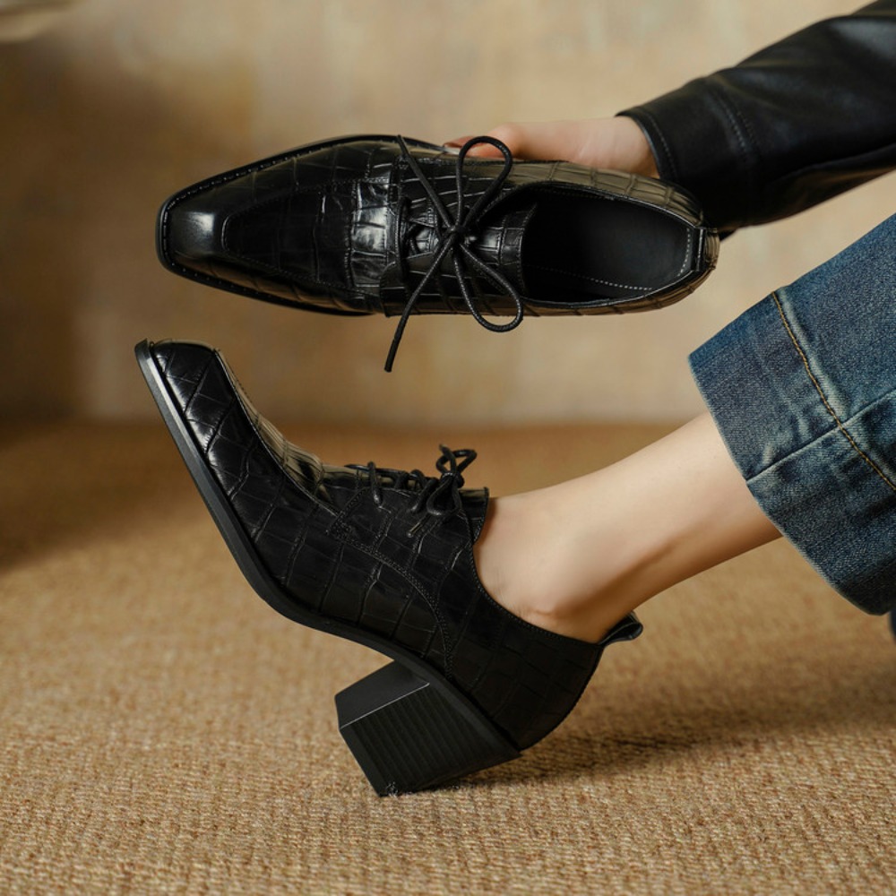 Dames schoenen van echt leer,  - Oxford Lace Up Women recensie en prijs